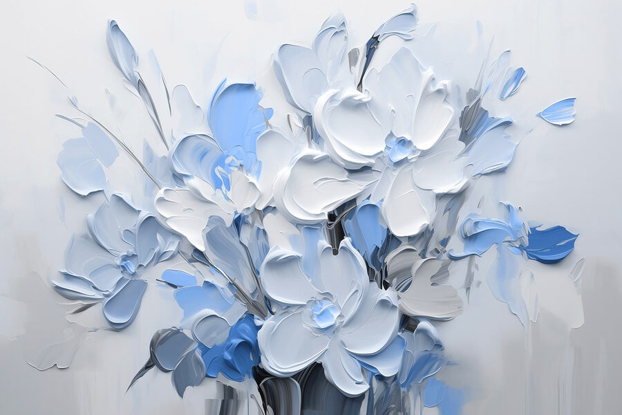 Gemälde von Blumen in einer Vase