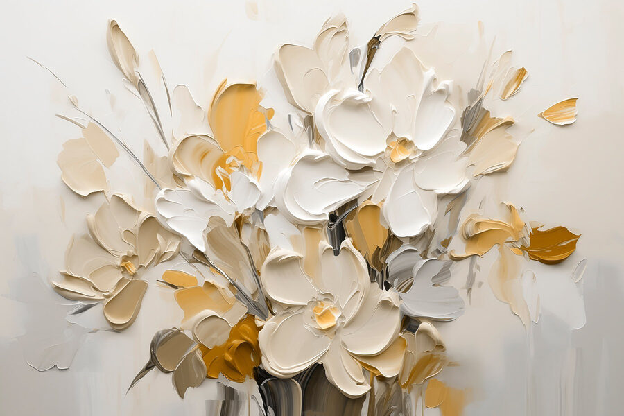 Gemälde von Blumen in einer Vase