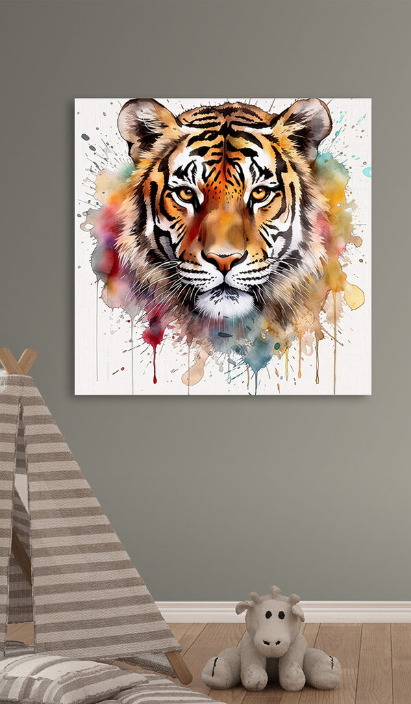 Tiger mit Farbspritzern Tiger mit Farbspritzern