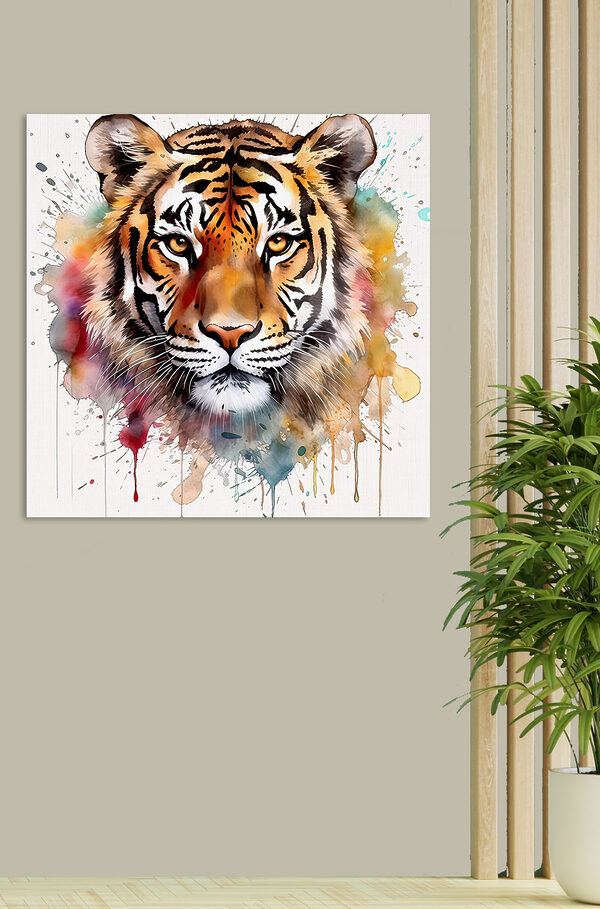 Tiger mit Farbspritzern Tiger mit Farbspritzern