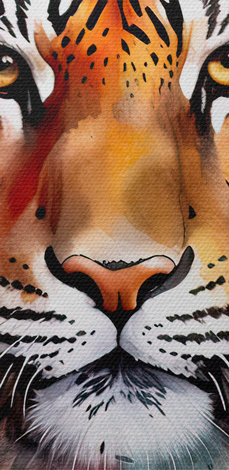 Tiger mit Farbspritzern