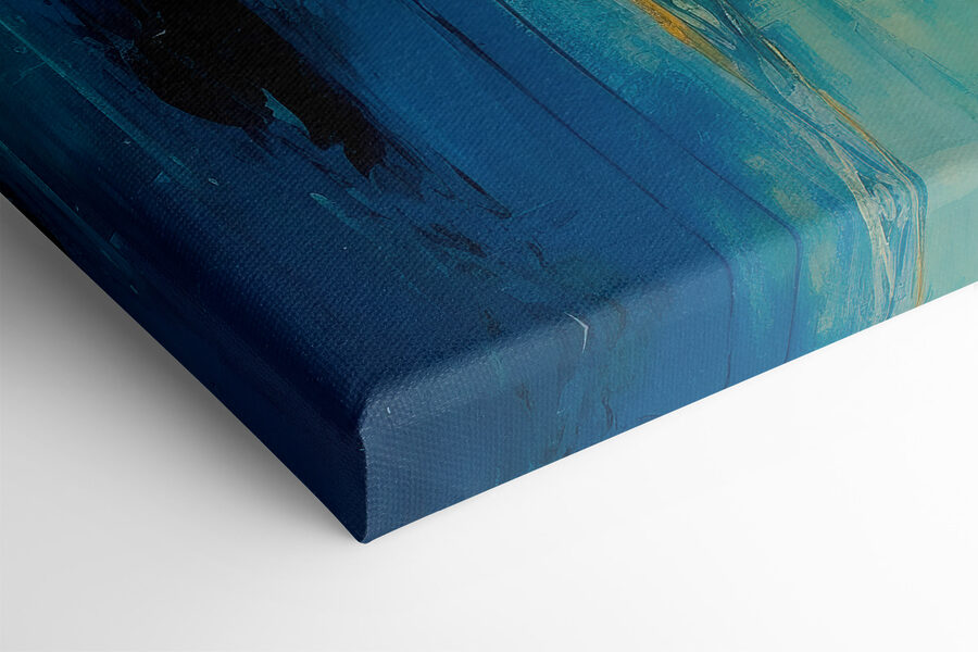 Malerei von Menschen in Gelb und Blau Malerei von Menschen in Gelb und Blau