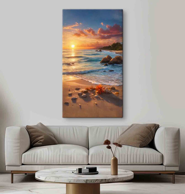 Sonnenuntergang über einem Strand Sonnenuntergang über einem Strand