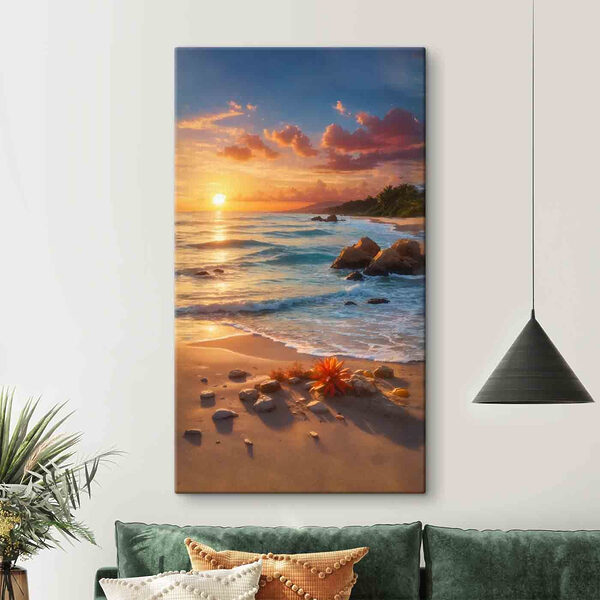 Sonnenuntergang über einem Strand Sonnenuntergang über einem Strand