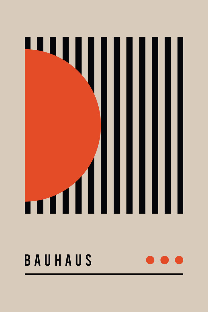 Black and orange geometric shapes