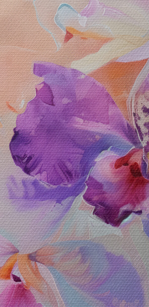 Gemälde von lila Blumen Gemälde von lila Blumen