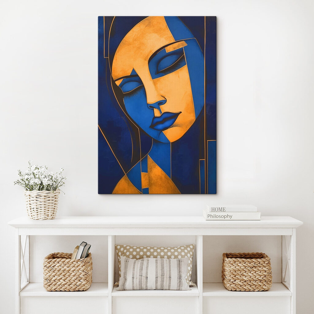 Painting of a woman's face Painting of a woman's face