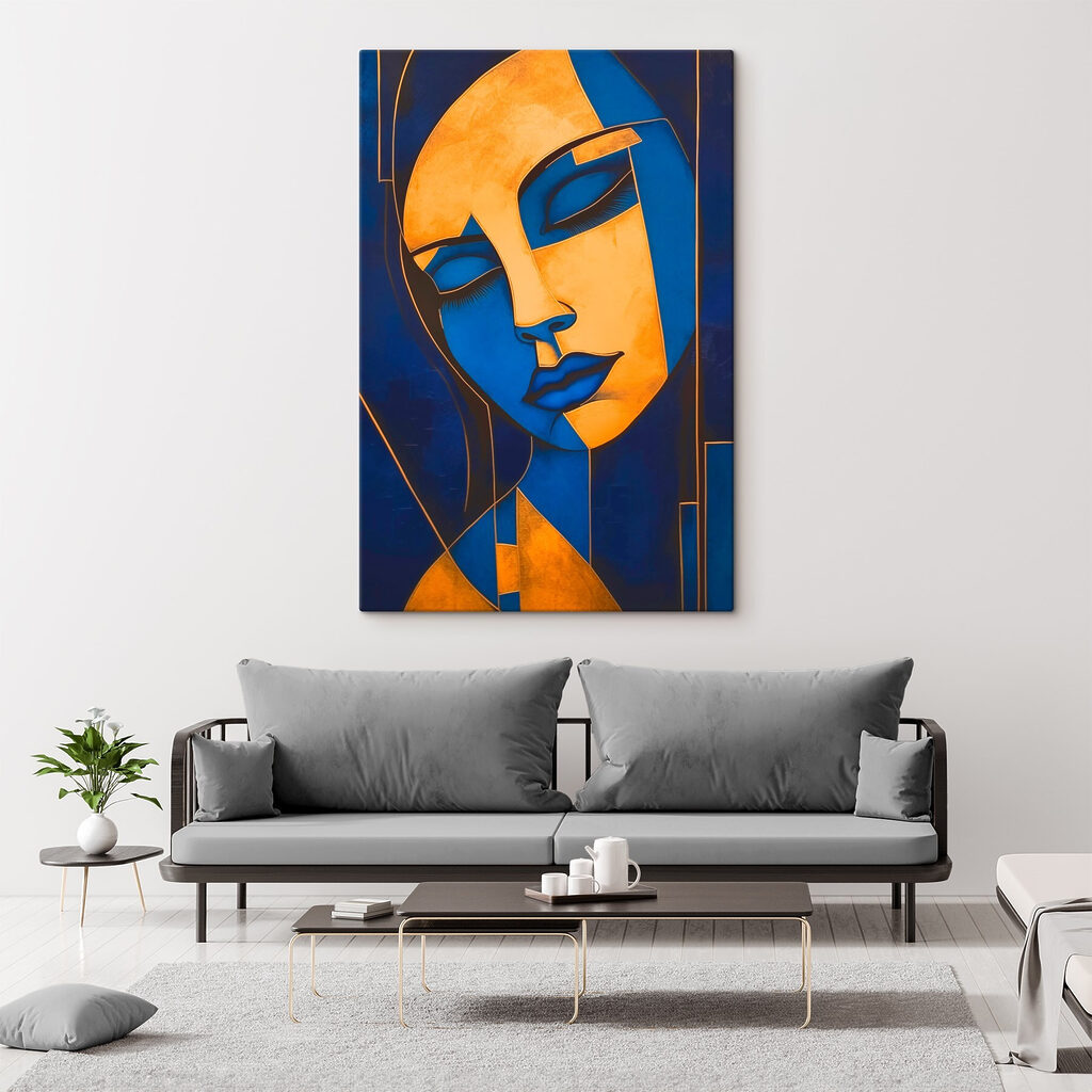 Painting of a woman's face Painting of a woman's face