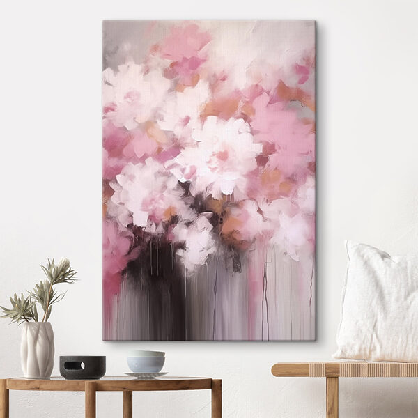 Gemälde mit rosa Blumen Gemälde mit rosa Blumen