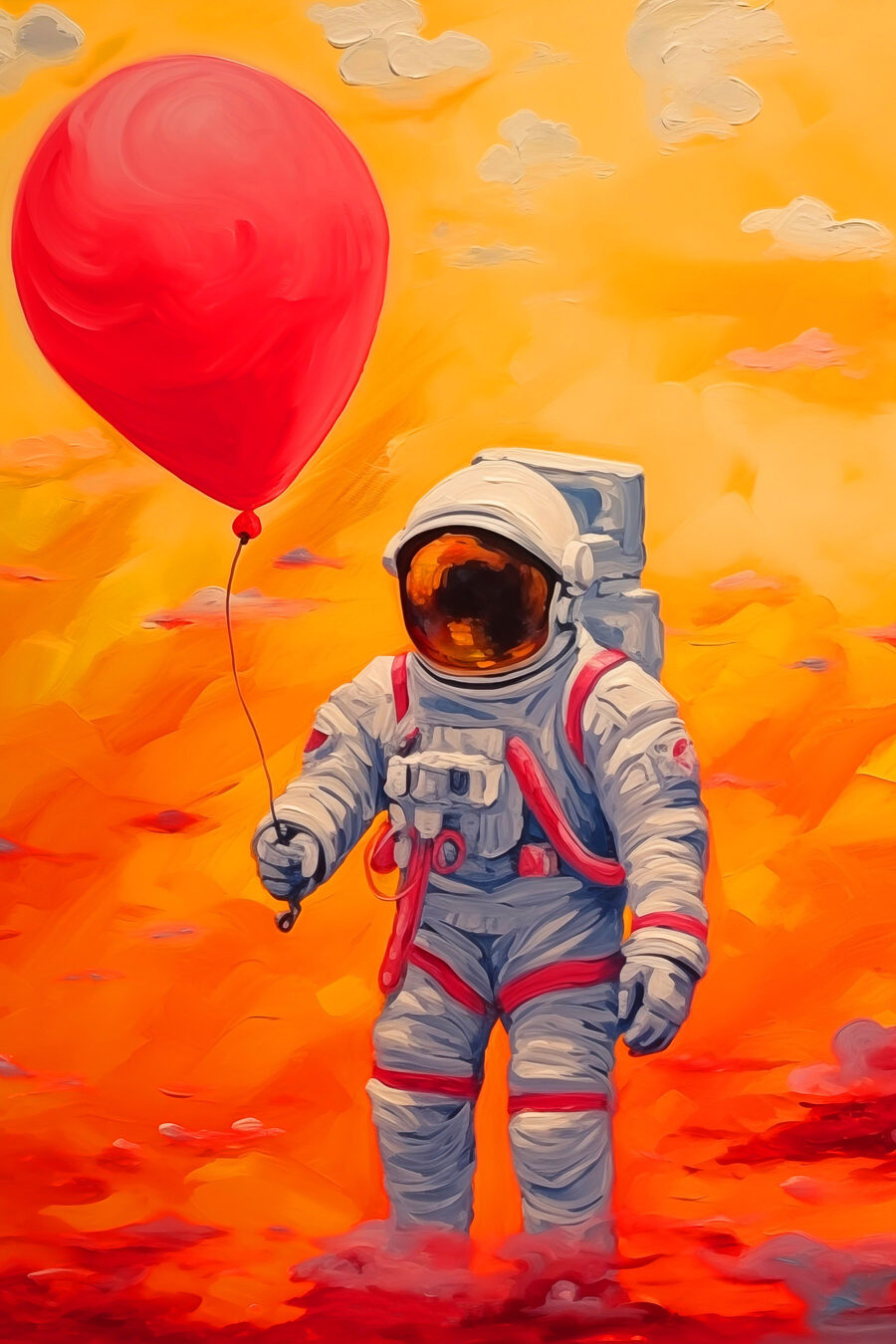 Wandbilder Ein Astronaut hält einen Ballon – Bild 7
