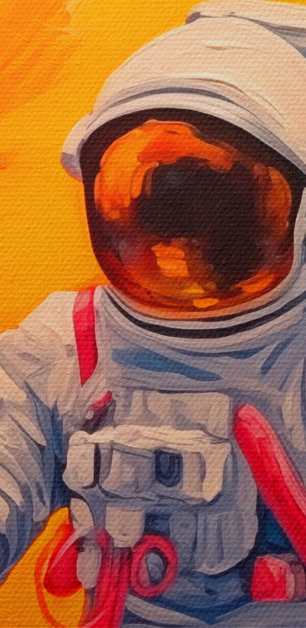 Ein Astronaut hält einen Ballon Ein Astronaut hält einen Ballon