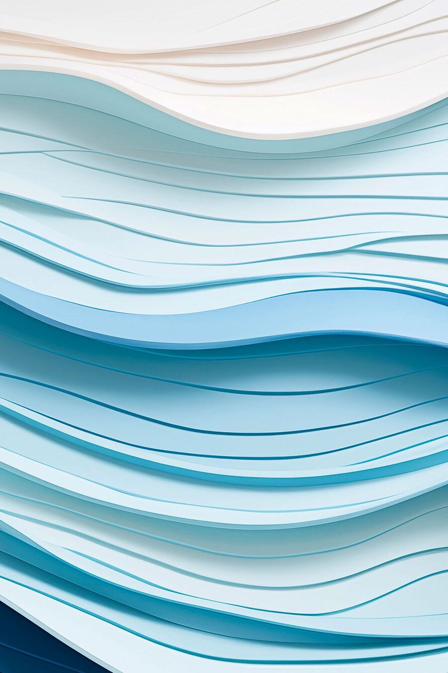 Blaue und weiße Wellenlinien
