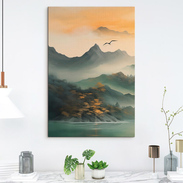 Vogel fliegt über Berge Vogel fliegt über Berge