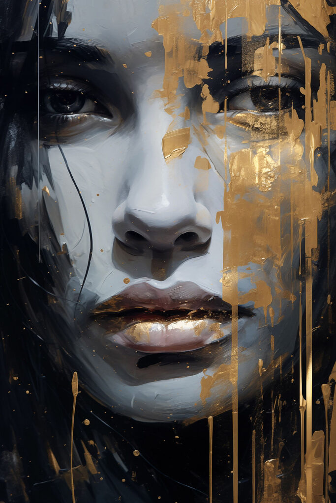 Striking portrait with bold accents