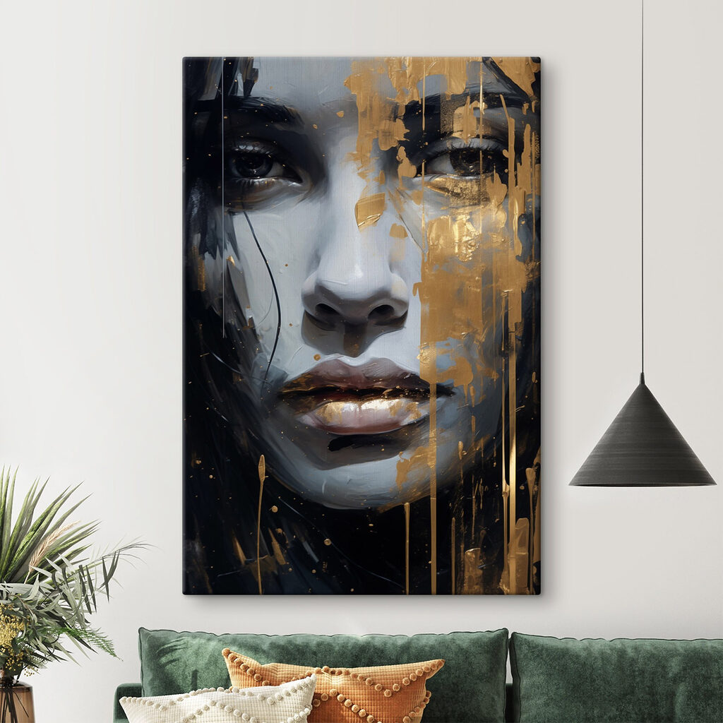 Striking portrait with bold accents