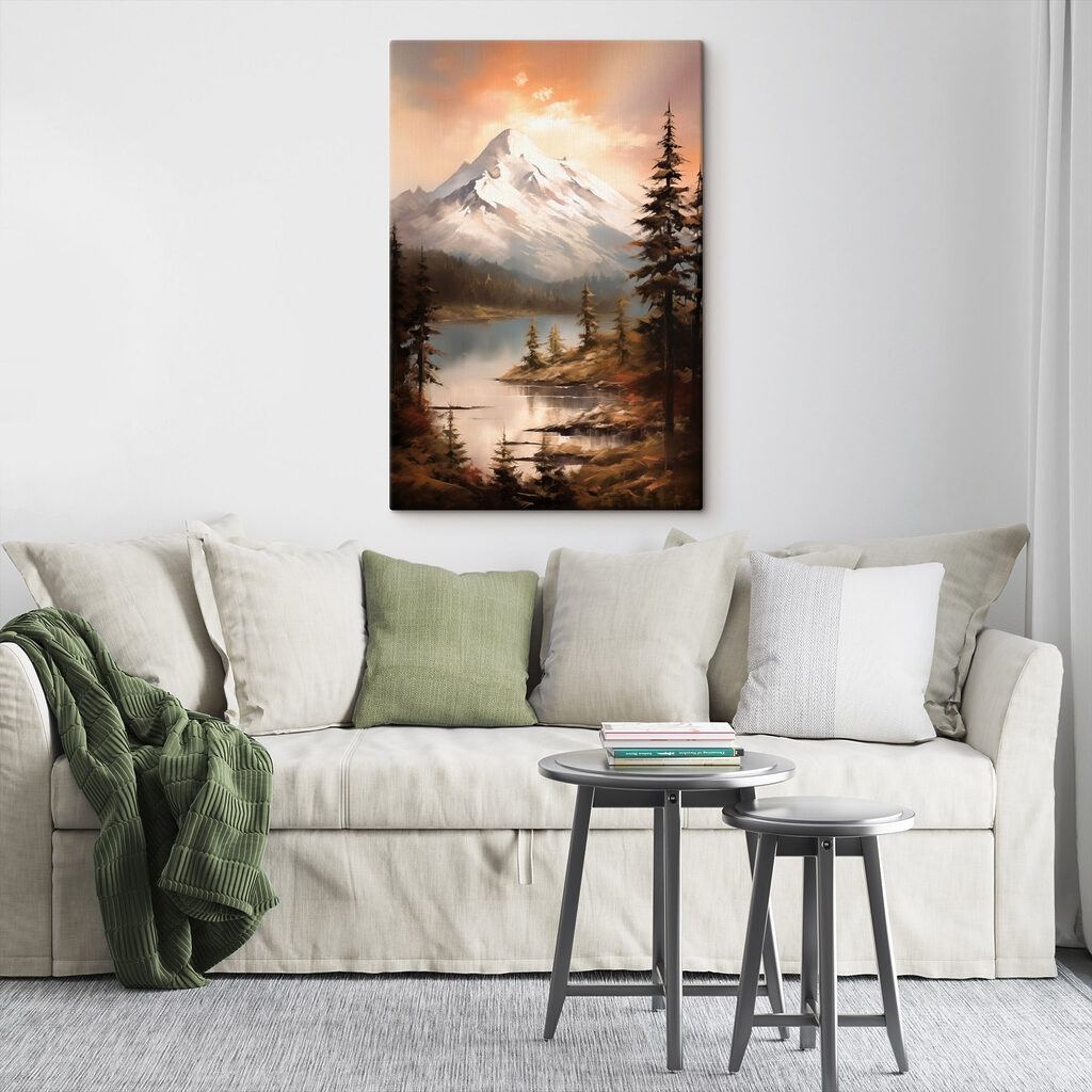 Mountain lake and trees