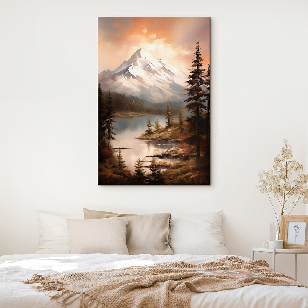 Mountain lake and trees