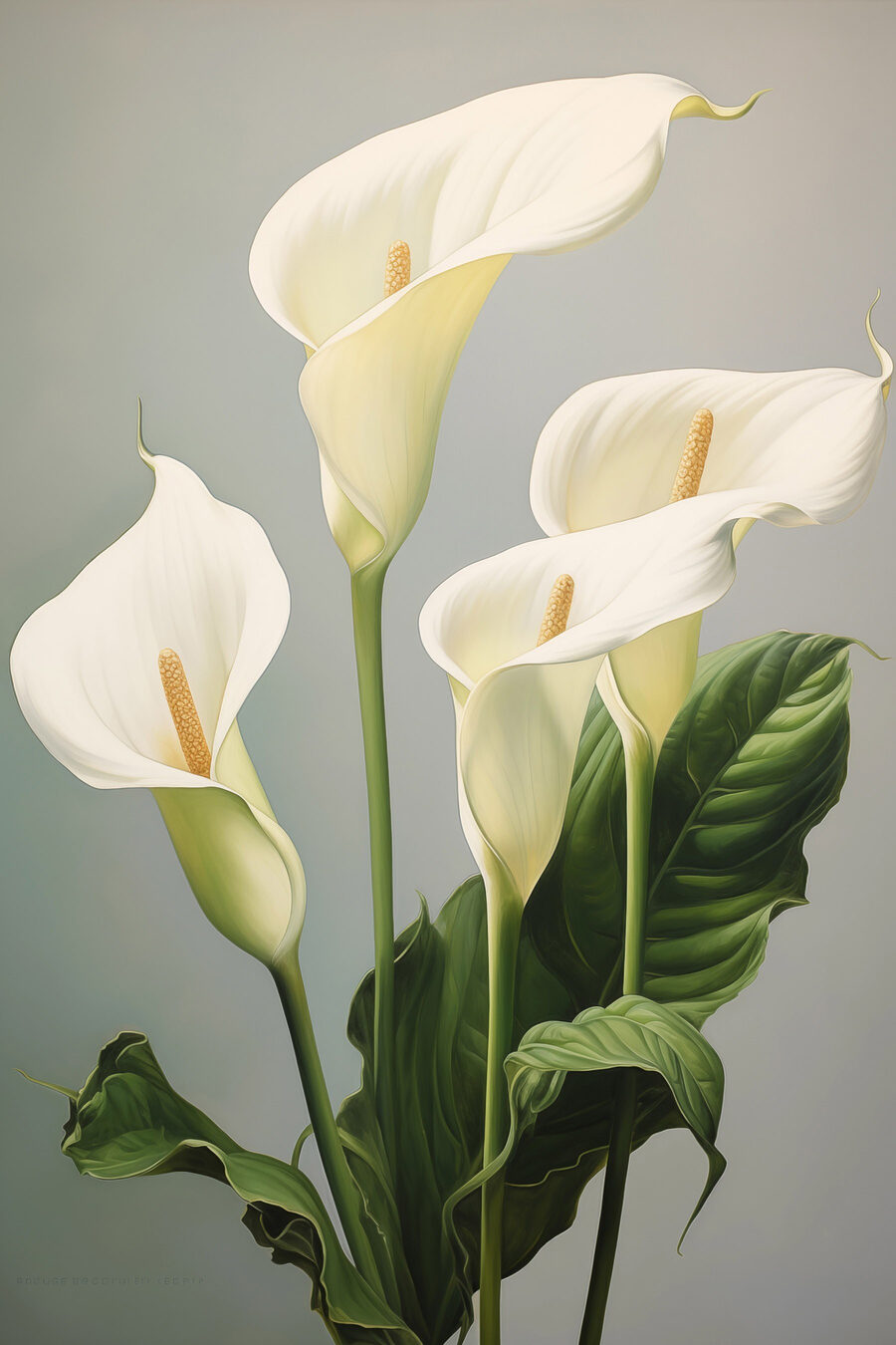 Elegante weiße Blüten in weichem Licht