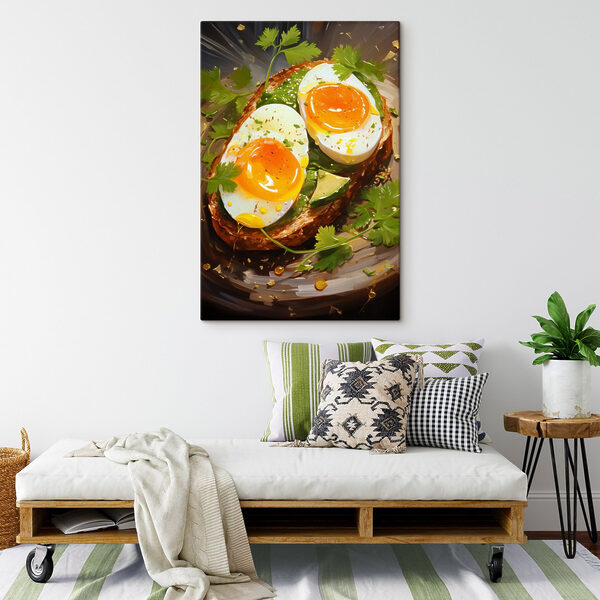 Frühstücksgenuss auf Avocado-Toast. Frühstücksgenuss auf Avocado-Toast.