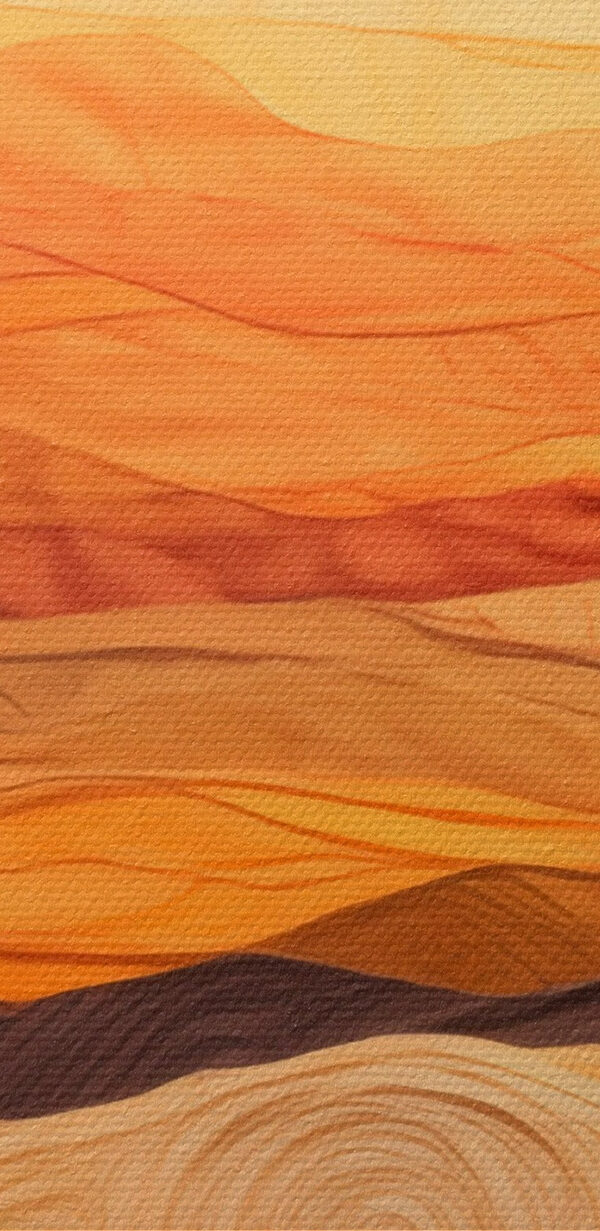 Kunstwerk aus Stoff mit gewellten Linien Kunstwerk aus Stoff mit gewellten Linien