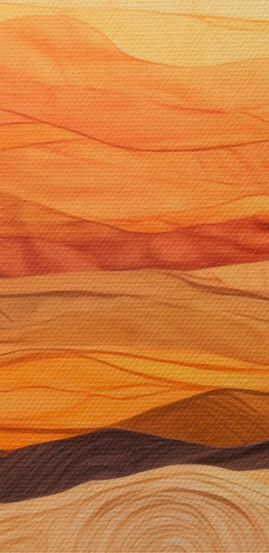 Kunstwerk aus Stoff mit gewellten Linien