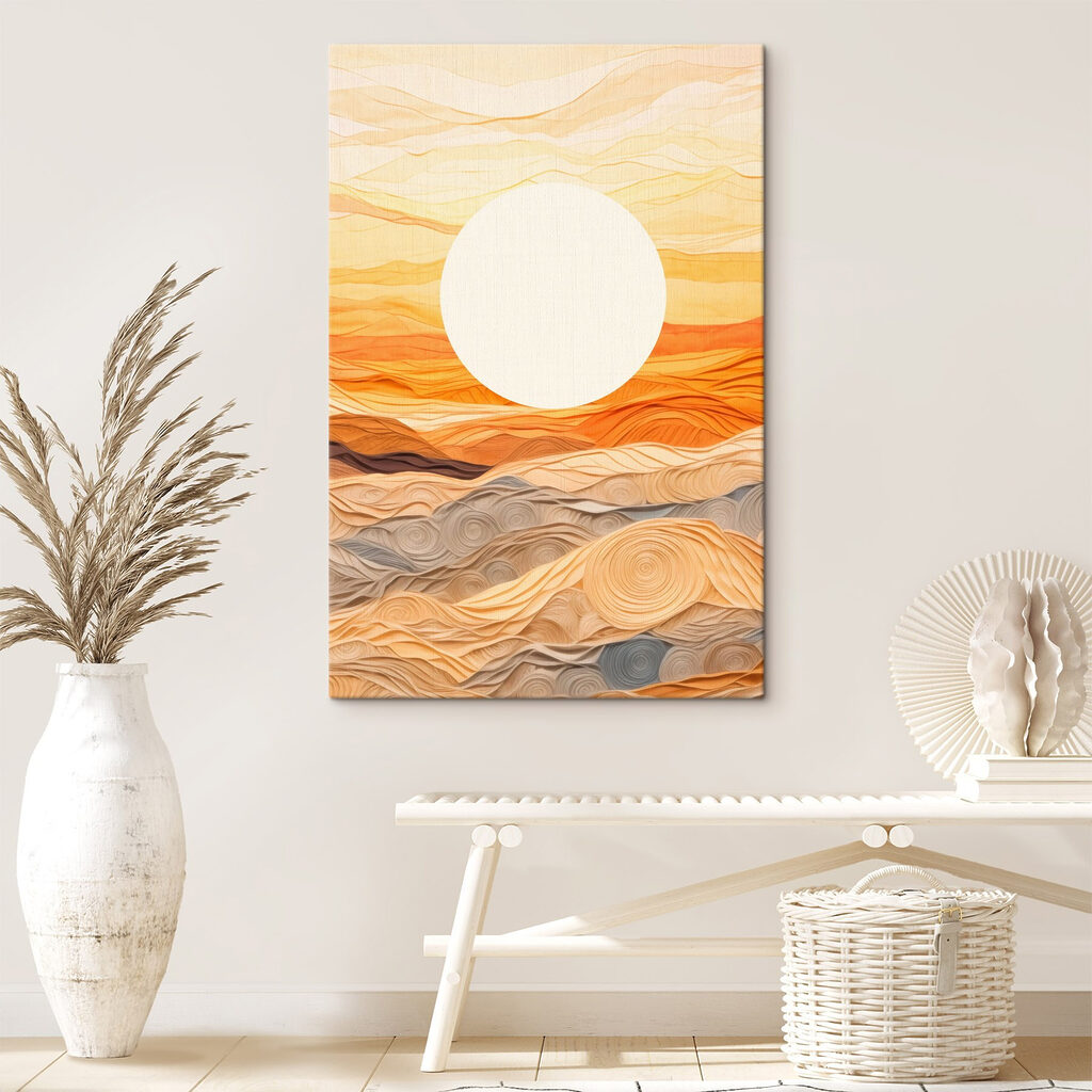 Sun over a desert