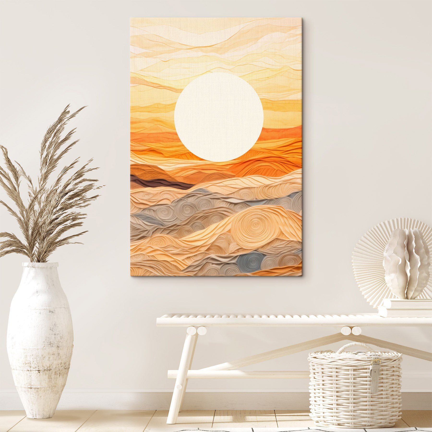 Sun over a desert