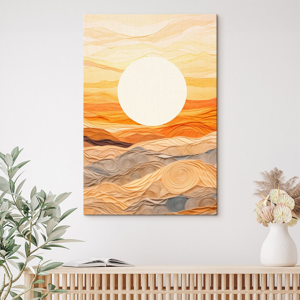 Sun over a desert