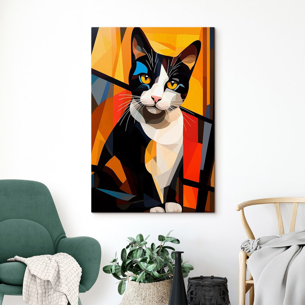 Cat with yellow eyes