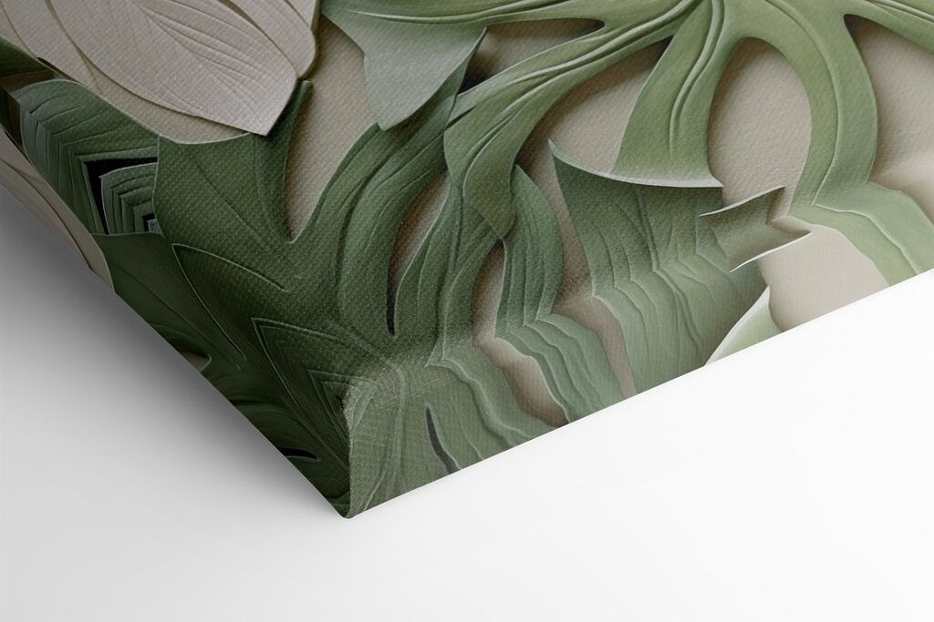 Group of green and white leaves