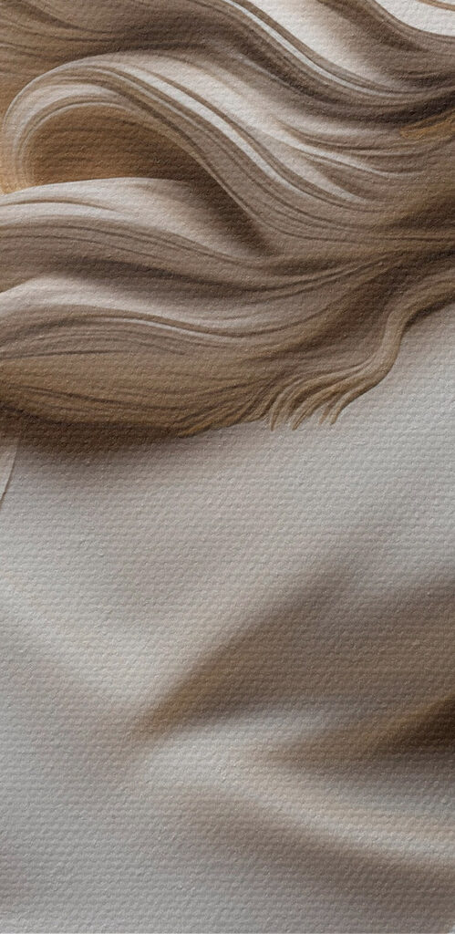 Statue of a woman with long hair