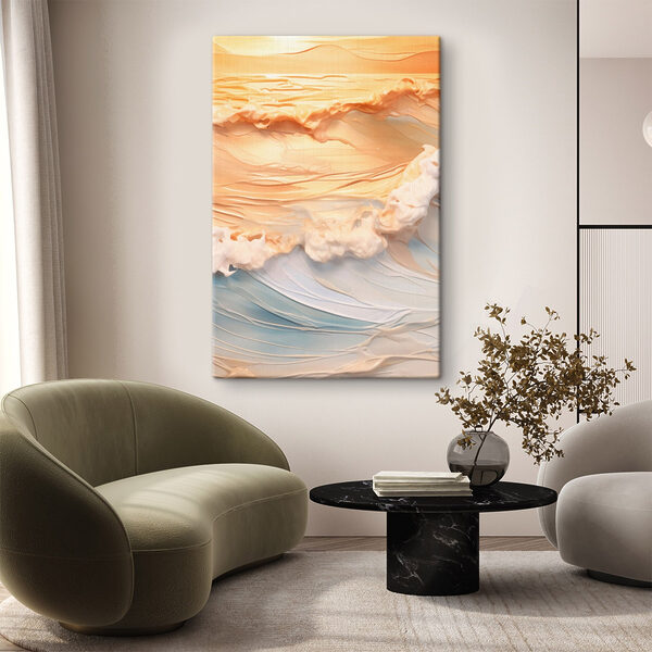 Gentle waves caressed by soft hues