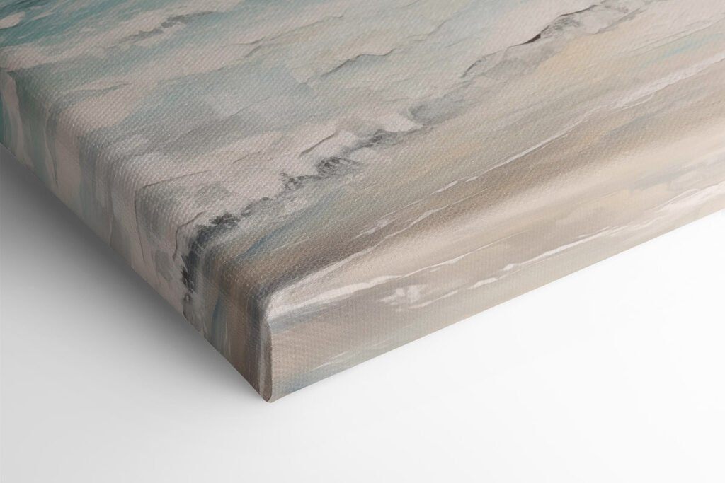 Painting of waves on a beach