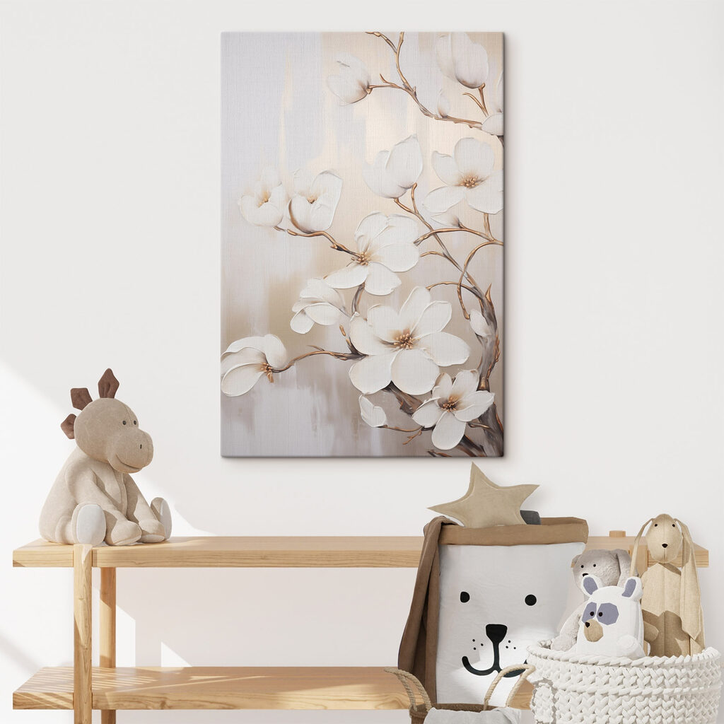Painting of white flowers