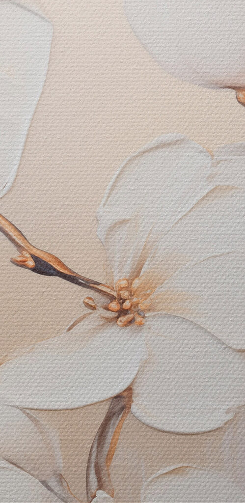 Painting of white flowers