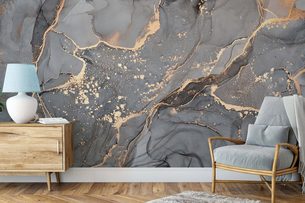 Elegant abstract fluid art design