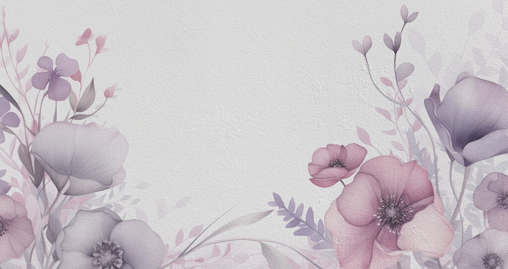 Malerei von Blumen auf einer weißen Fläche Malerei von Blumen auf einer weißen Fläche