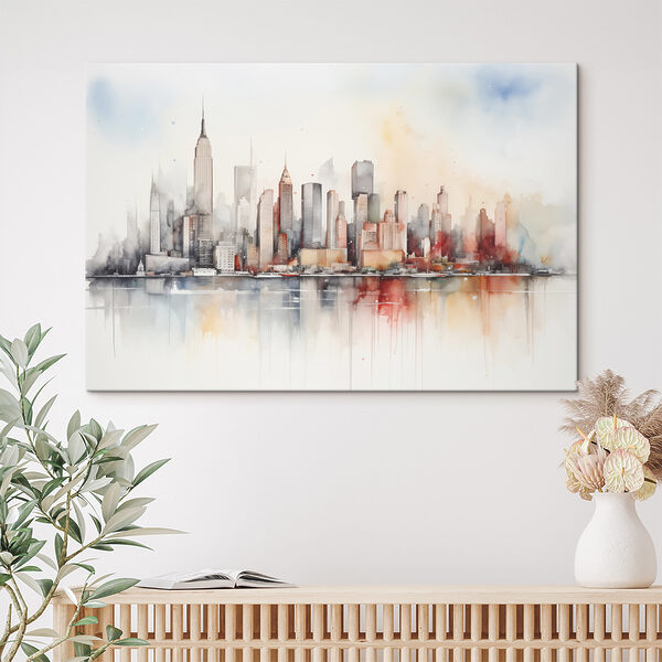 Aquarell einer Stadt Aquarell einer Stadt