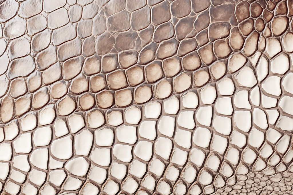 Texturiertes Reptilienhautmuster in Nahaufnahme Texturiertes Reptilienhautmuster in Nahaufnahme