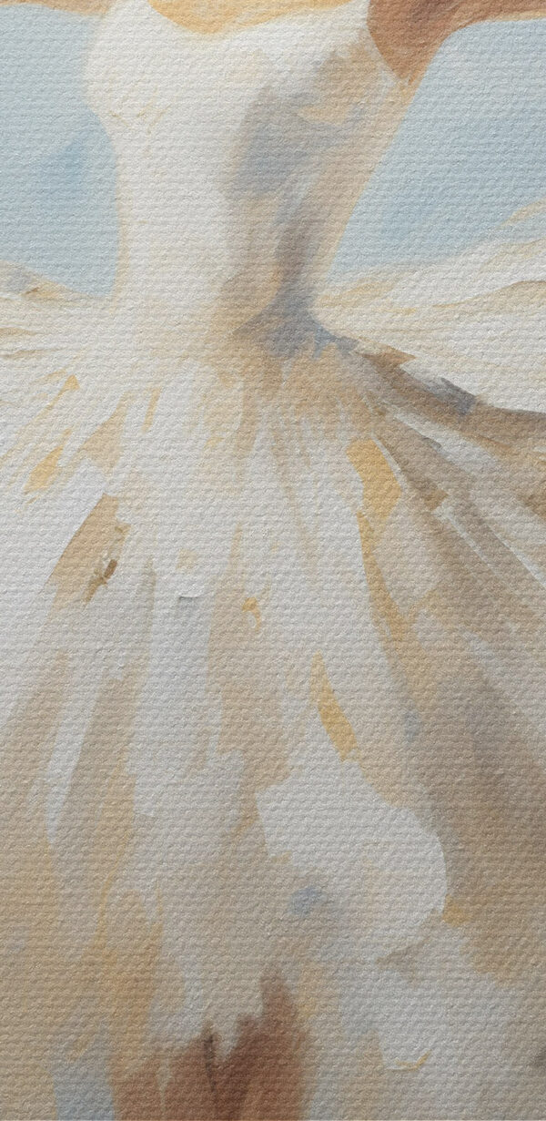 Gemälde einer Frau in einem weißen Kleid Gemälde einer Frau in einem weißen Kleid