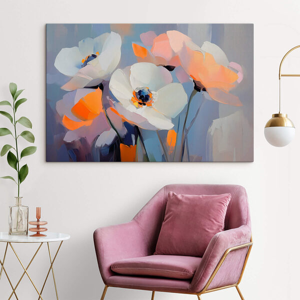 Malerei von weißen Blumen Malerei von weißen Blumen