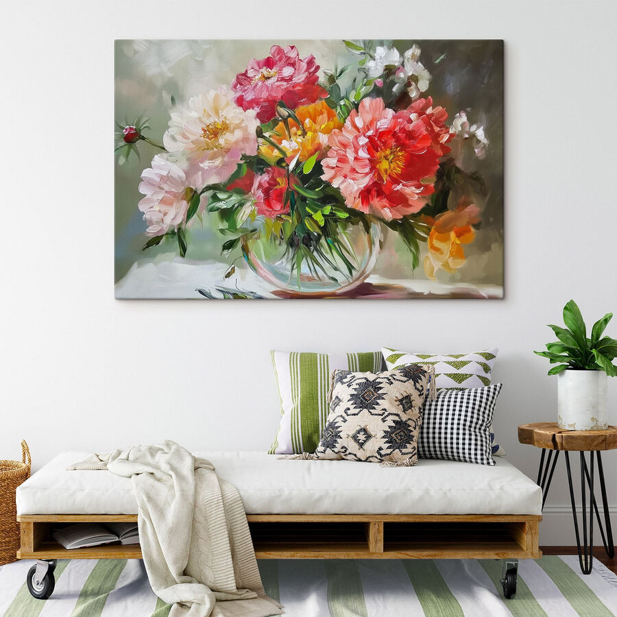 Gemälde von Blumen in einer Vase Gemälde von Blumen in einer Vase