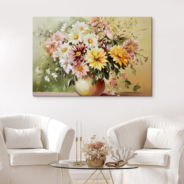 Gemälde von Blumen in einer Vase Gemälde von Blumen in einer Vase