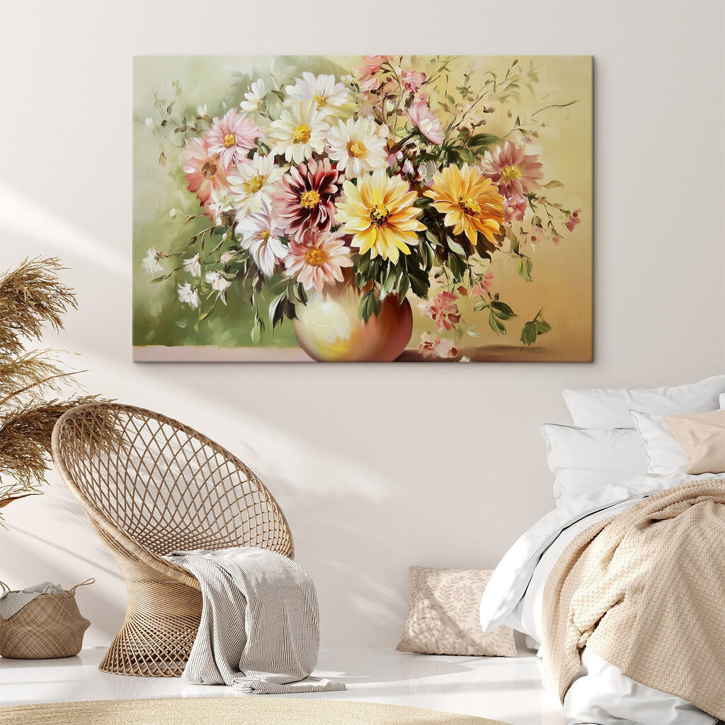 Painting of flowers in a vase