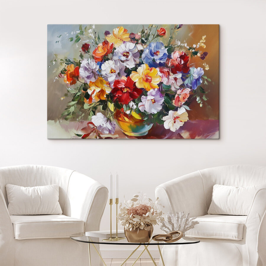Gemälde von Blumen in einer Vase