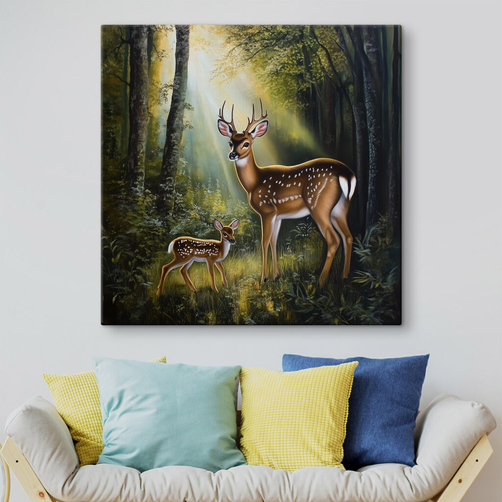 Deer in the woods
