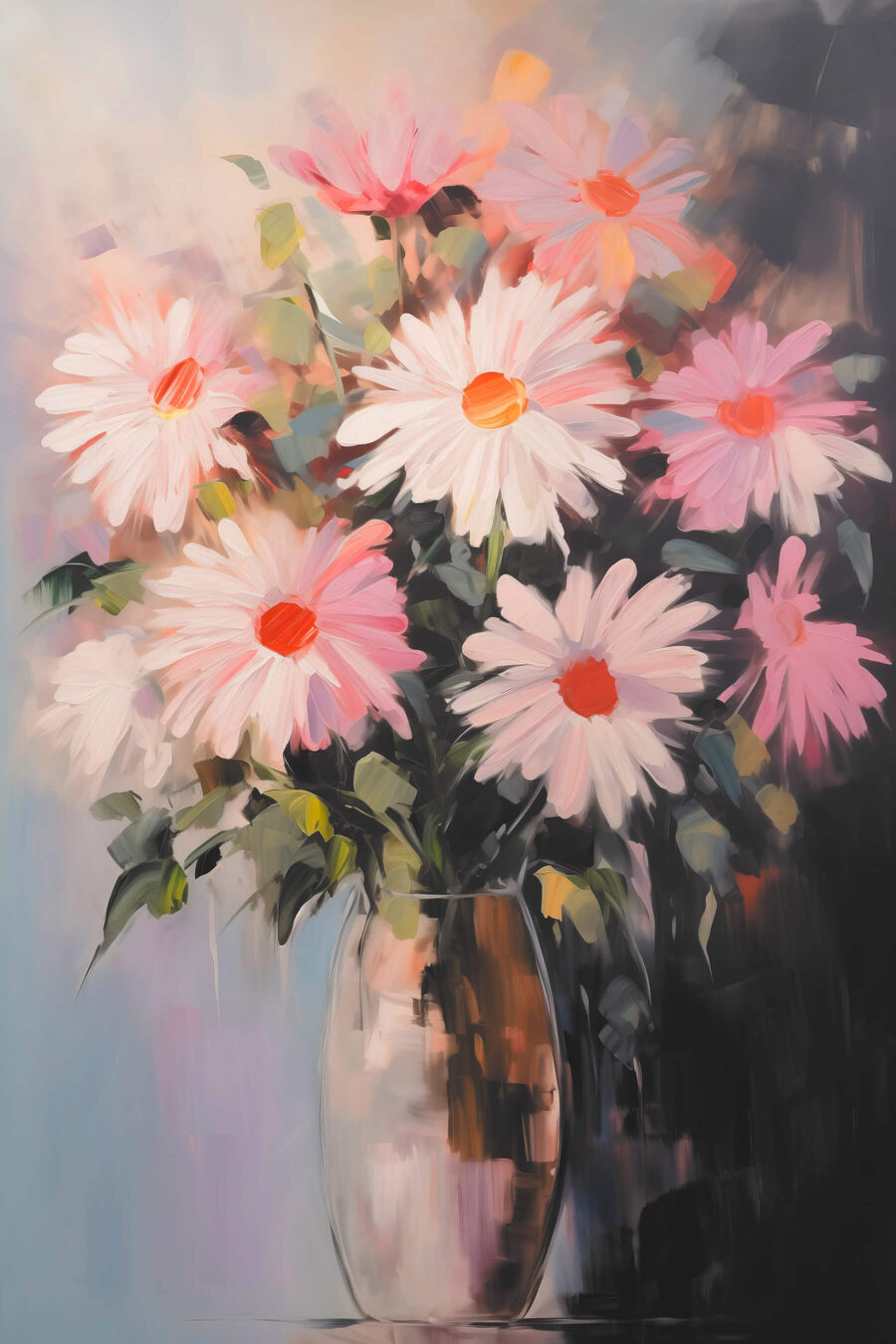 Wandbilder Gemälde von Blumen in einer Vase – Bild 8