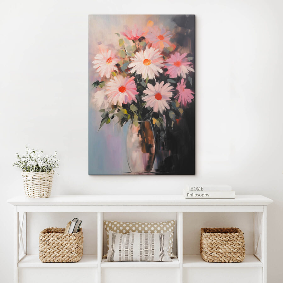 Wandbilder Gemälde von Blumen in einer Vase – Bild 2