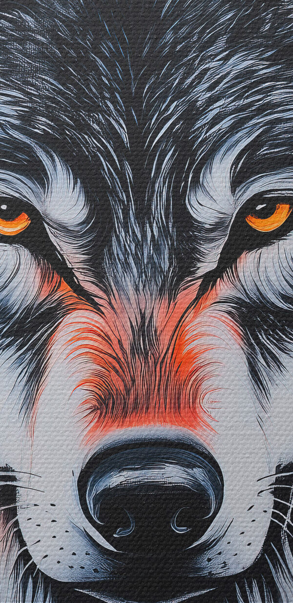 Painting of a wolf