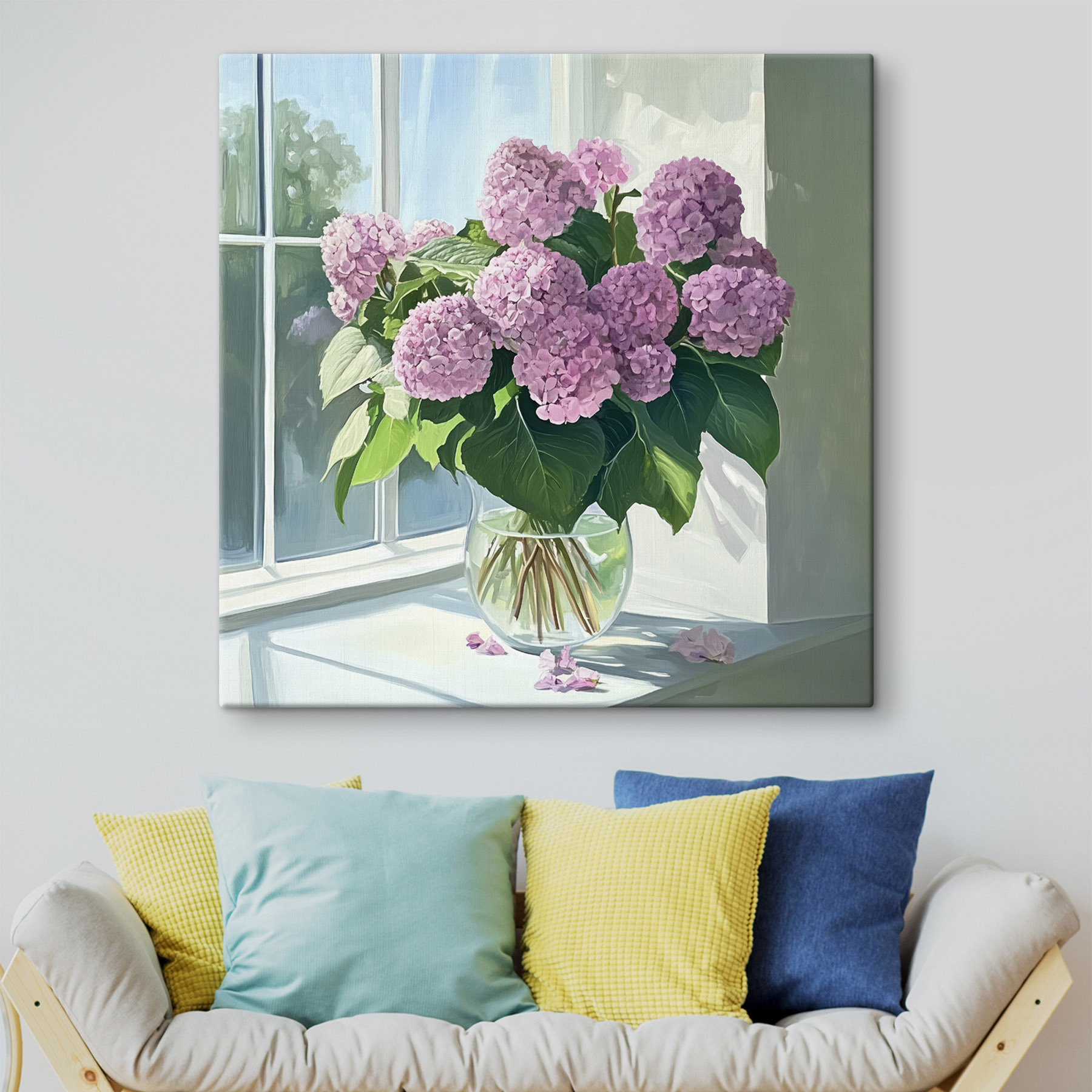 Painting of a vase of flowers